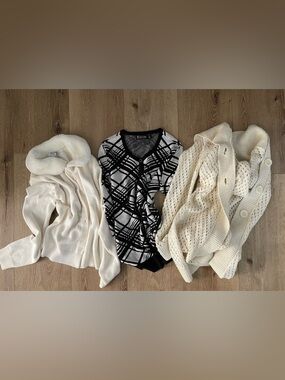 3 cardigan bundle set, jones new york, old navy, new york and company